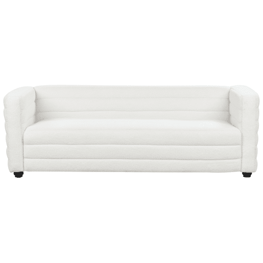 Sofá HOFN Bouclé Branco creme 3 lugares