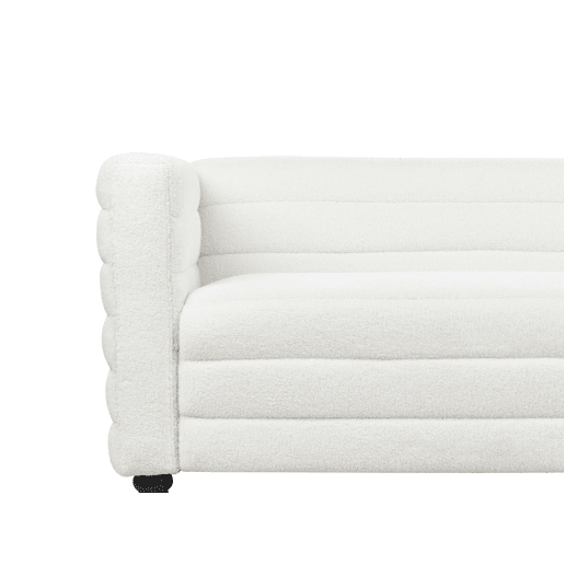 Sofá HOFN Bouclé Branco creme 3 lugares