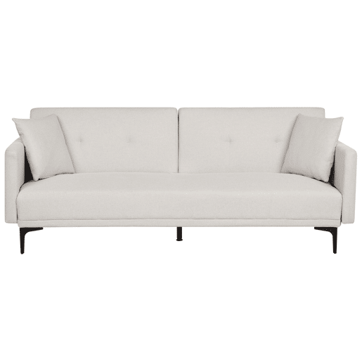 Sofá-cama LUCAN Tecido Creme claro 3 lugares Sofá-cama LUCAN Tecido Creme claro 3 lugares