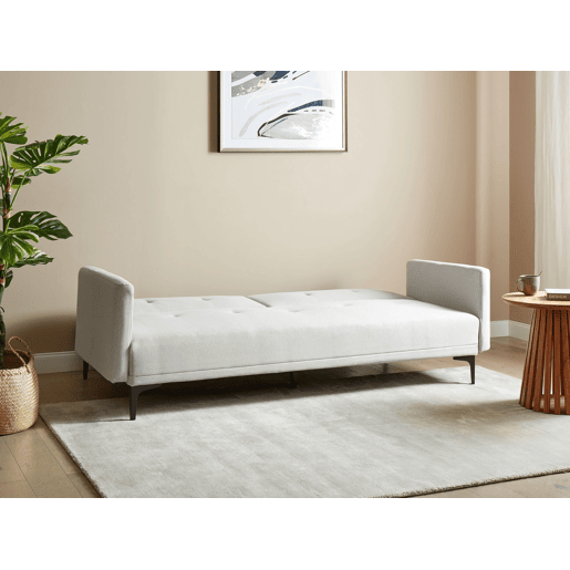 Sofá-cama LUCAN Tecido Creme claro 3 lugares Sofá-cama LUCAN Tecido Creme claro 3 lugares