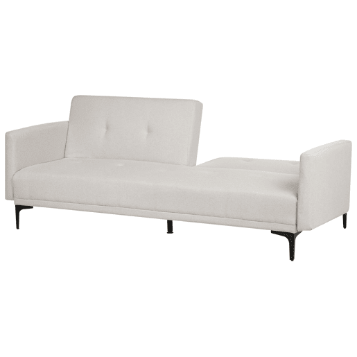 Sofá-cama LUCAN Tecido Creme claro 3 lugares Sofá-cama LUCAN Tecido Creme claro 3 lugares