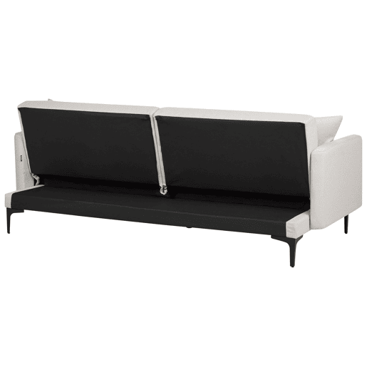 Sofá-cama LUCAN Tecido Creme claro 3 lugares Sofá-cama LUCAN Tecido Creme claro 3 lugares