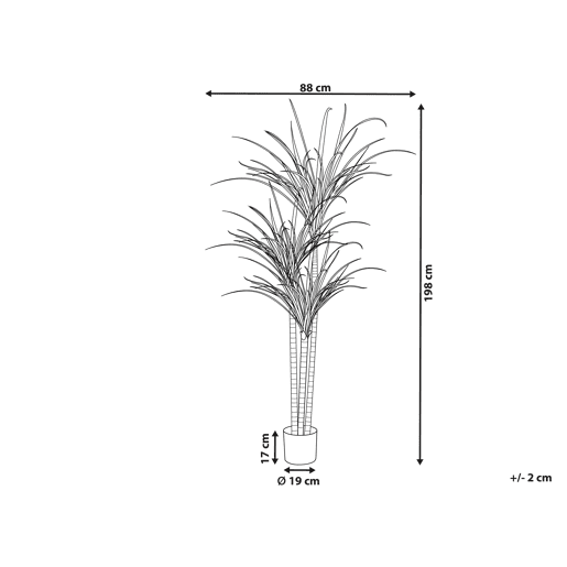 Planta artificial DRACAENA ANITA 198 cm Verde