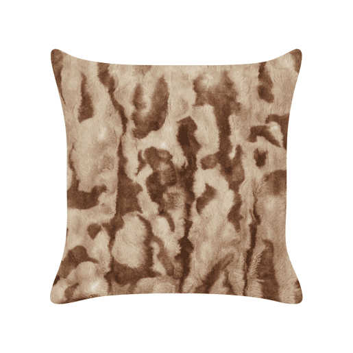 Conjunto de 2 almofadas decorativas BAKIRA Imitação de pele 45 x 45 cm Castanho Padrão abstracto