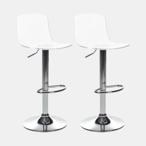 Conjunto de 2 bancos de bar IMOLA Transparente