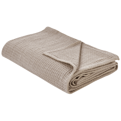 Colcha RAGALA Algodão 200 x 220 cm Taupe Colcha RAGALA Algodão 200 x 220 cm Taupe