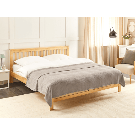 Colcha RAGALA Algodão 200 x 220 cm Taupe Colcha RAGALA Algodão 200 x 220 cm Taupe