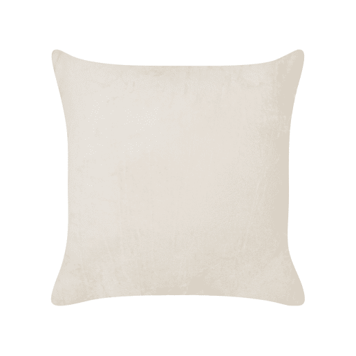 Conjunto de 2 almofadas decorativas KASRA Imitação de pele 45 x 45 cm Creme claro Padrão abstracto