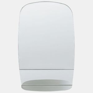 Espelho de parede com prateleira BRANNAY 40 cm 60 cm Metal Prateado