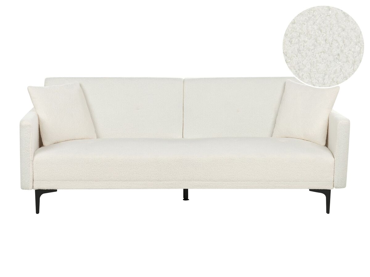 Beliani Sofá cama Bouclé LUCAN