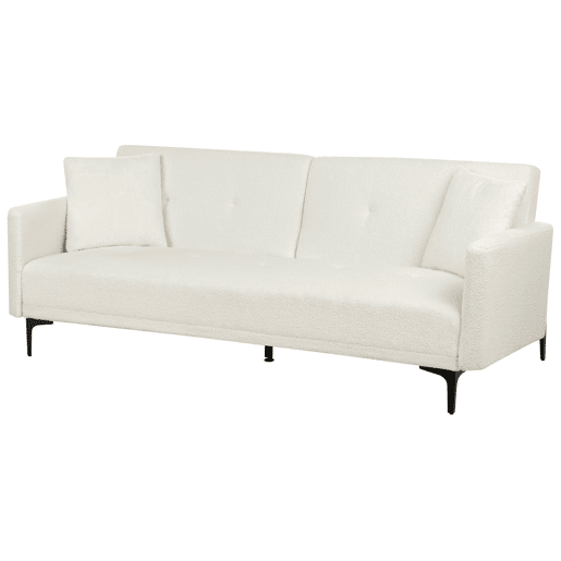 Beliani Sofá-cama Bouclé LUCAN