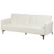 Beliani Sofá cama Bouclé LUCAN Beliani Sofá cama Bouclé LUCAN Blanco/ Beige