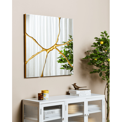 Espelho COOLE 80 cm 80 cm Dourado