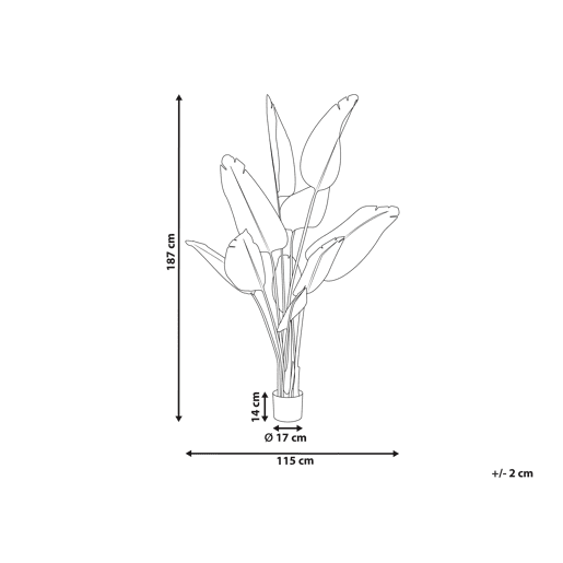 Planta artificial BANANA TREE 187 cm Verde
