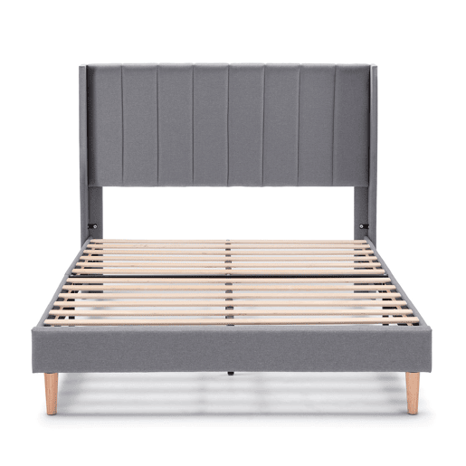 Cama estofada Noelia 30 cm, 90x190 cm, cinza escuro