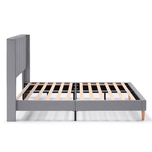 Cama estofada Noelia 30 cm, 90x190 cm, cinza escuro
