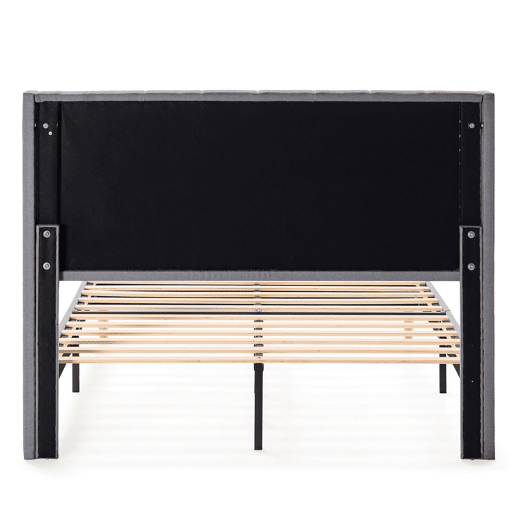 Cama estofada Noelia 30 cm, 90x190 cm, cinza escuro