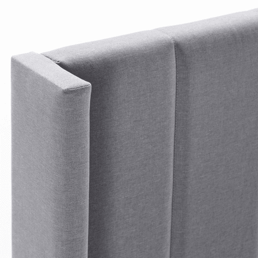 Cama estofada Noelia 30 cm, 90x190 cm, cinza escuro