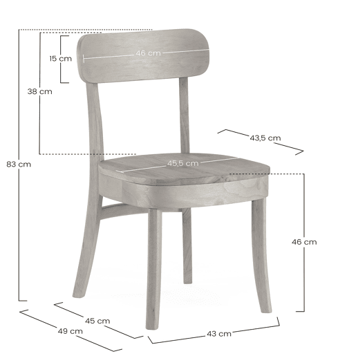 Conjunto de mesa 140x80 cm e 4 cadeiras de jantar Nala Carvalho