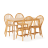 Conjunto de mesa 140x80 cm e 4 cadeiras de jantar Clarck Carvalho