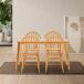 Juego de mesa y 4 sillas de comedor Clarck 140x80 Juego de mesa y 4 sillas de comedor Clarck 140x80 Roble