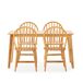 Juego de mesa y 4 sillas de comedor Clarck 140x80 Juego de mesa y 4 sillas de comedor Clarck 140x80 Roble