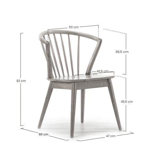 Conjunto de mesa 140x80 cm e 4 cadeiras de jantar Mura Carvalho