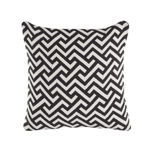 Conjunto de 2 almofadas decorativas SALIZAR Algodão 45 x 45 cm Preto Padrão geométrico