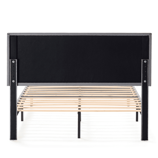 Cama estofada Rosi 30 cm, 90x190 cm, cinza escuro