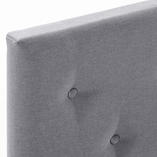 Cama estofada Rosi 30 cm, 90x190 cm, cinza escuro