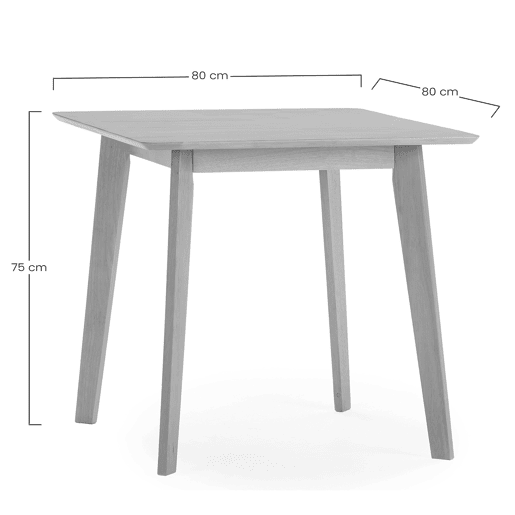 Conjunto de mesa 80x80 cm e 4 cadeiras de jantar Corzo Carvalho Conjunto de mesa 80x80 cm e 4 cadeiras de jantar Corzo Carvalho