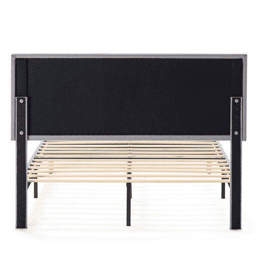 Cama estofada Rosi 30 cm, 140x190 cm, cinza claro