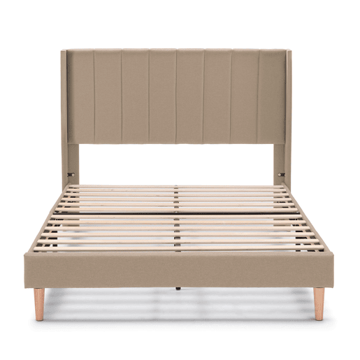 Cama estofada Noelia 30 cm, 150x190 cm, Bege