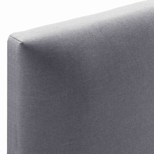 Cama estofada Lauren 30 cm, 150x190 cm, cinza escuro