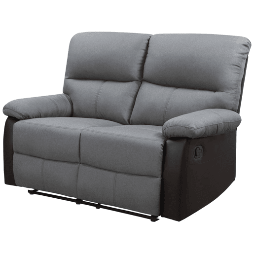 Sofá relaxante Lincoln - 147 x 89 x 103 cm - 2 lugares - Preto  Cinza escuro