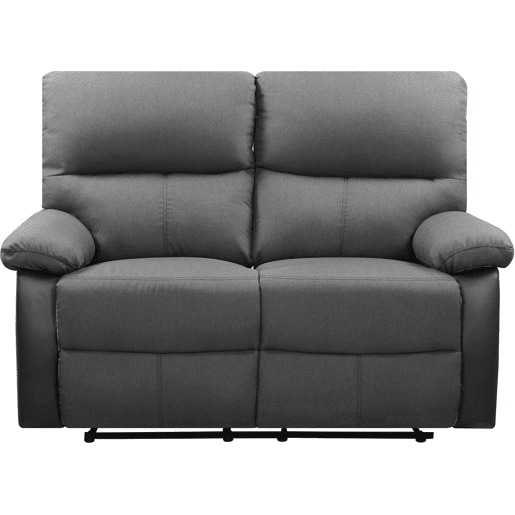 Sofá relaxante Lincoln - 147 x 89 x 103 cm - 2 lugares - Preto  Cinza escuro