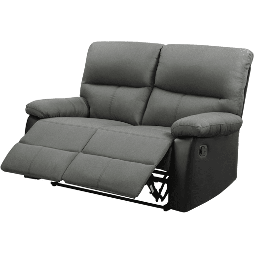 Sofá relaxante Lincoln - 147 x 89 x 103 cm - 2 lugares - Preto  Cinza escuro