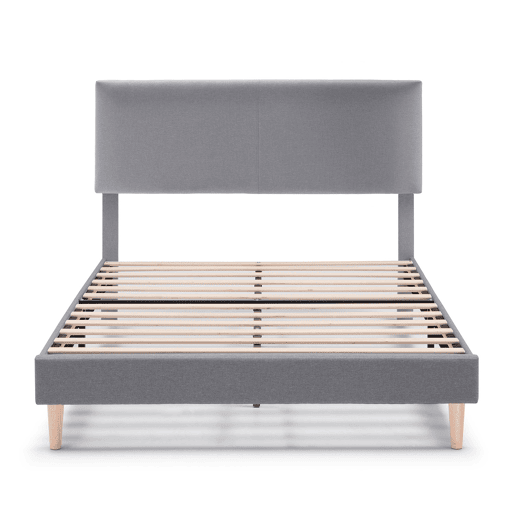 Cama estofada Lauren 30cm, 90x190cm, cinza escuro