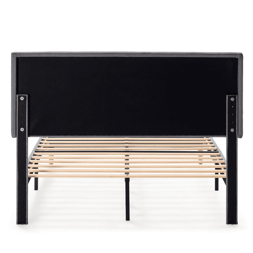Cama estofada Lauren 30cm, 90x190cm, cinza escuro