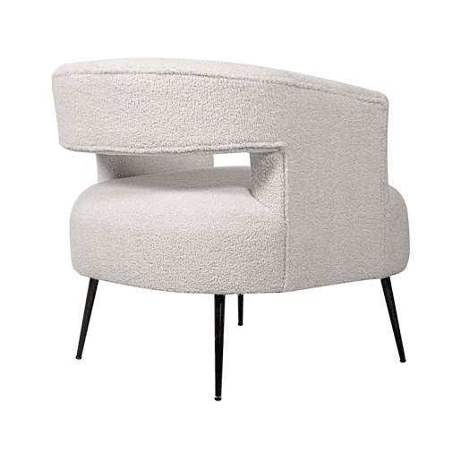 Poltrona em tecido atoalhado íris u2013 Branco