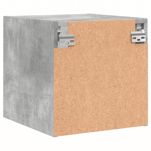 vidaXL Mesa cabeceira c porta vidro 2 pcs 35x37x35cm cinzento cimento