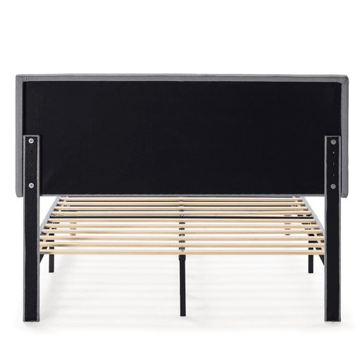 Cama estofada Lauren 30cm, 140x190cm, cinza claro