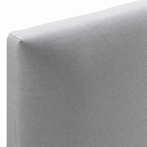 Cama estofada Lauren 30cm, 140x190cm, cinza claro