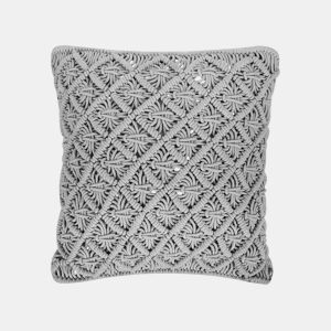 Almofada decorativa KIZKALESI Algodão 45 x 40 cm Cinzento Padrão geométrico