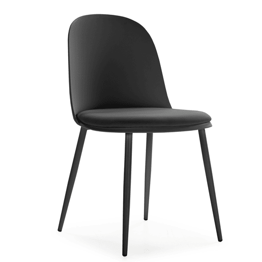 Conjunto de mesa 120x80 cm e 4 cadeiras de jantar Kana Preto