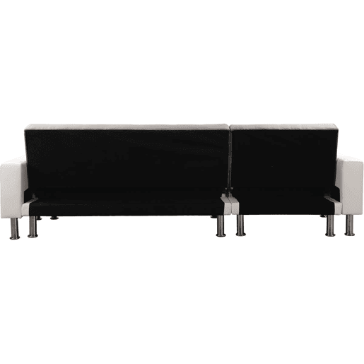 Sofá de canto conversível e reversível Theo - 258 x 82147 x 82 cm - 4 lugares - Branco  Cinza