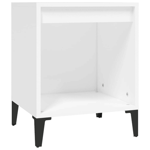 vidaXL Mesa de cabeceira 40x35x50 cm branco