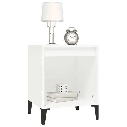 vidaXL Mesa de cabeceira 40x35x50 cm branco