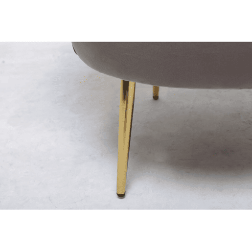 Poltrona de veludo Floria - 75 x 68 x 77,5 cm - Cinza