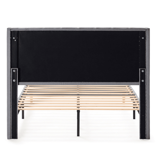 Cama estofada Noelia 30 cm, 150x190 cm, cinza escuro